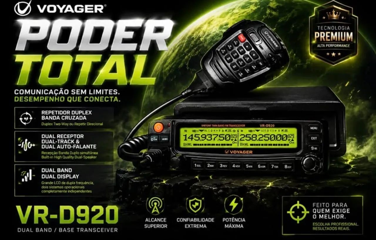 Transceptor Voyager Vr-D920  VHF/UHF - Foto 4