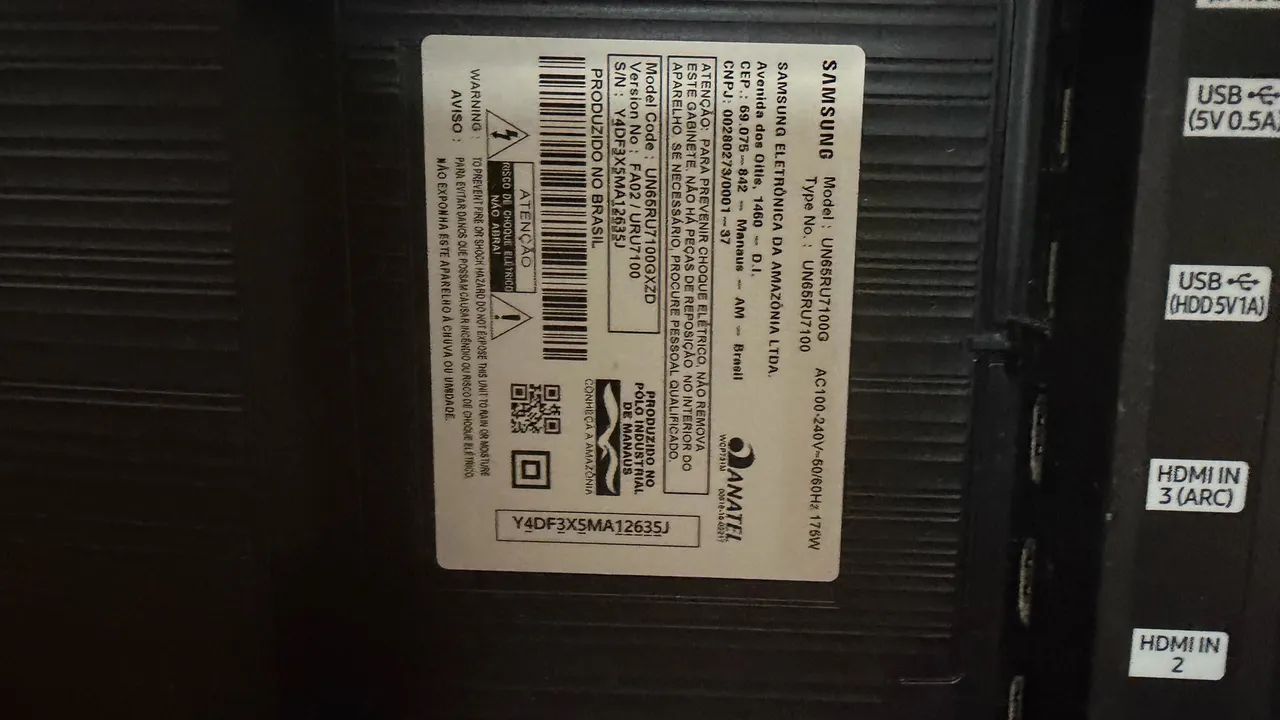 TV Samsung 65? com defeito - Foto 3