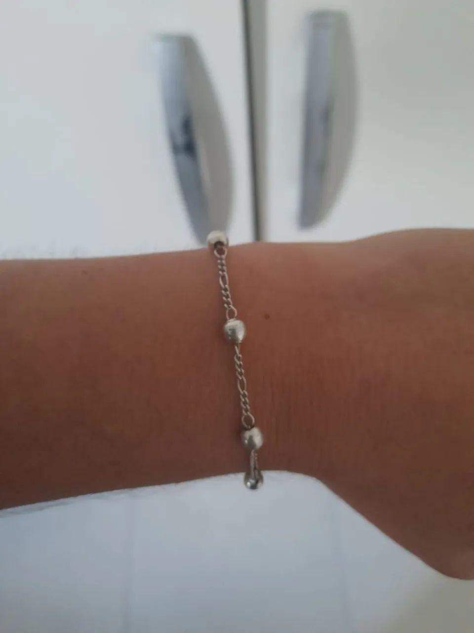 Pulseira De Bolinha Prata 925