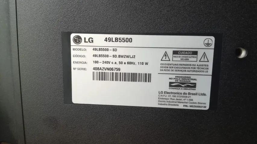 TV LG 49 Polegadas 49LB5500 Com Defeito Para Reparo Ou Peças - Foto 3