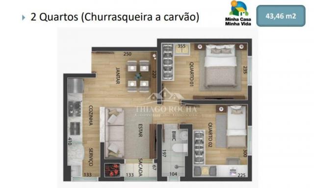 Apartamento garden com 15,45 m² para o seu pet, 2 quartos, churrasqueira e garagem coberta - Foto 14