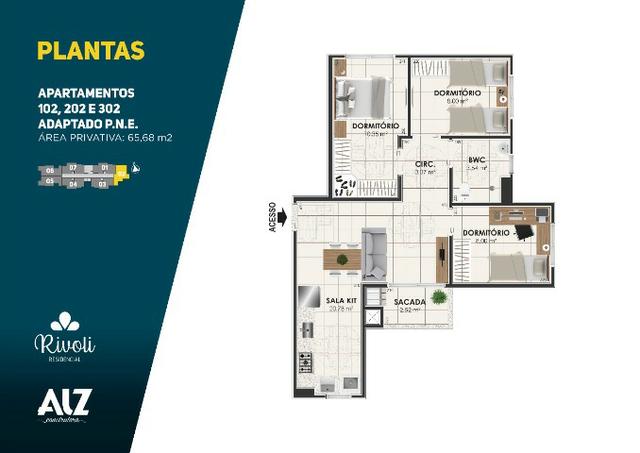 Apartamento 3 dormitórios, Minha Casa, Minha Vida, Pagani - Palhoça - Foto 12