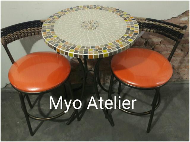 Mesa sacada, mesa varanda, moveis, conjunto de mesa - Foto 3