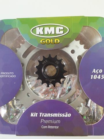 Pinhão 15 dentes KMC Gold Fazer 250 - Foto 2