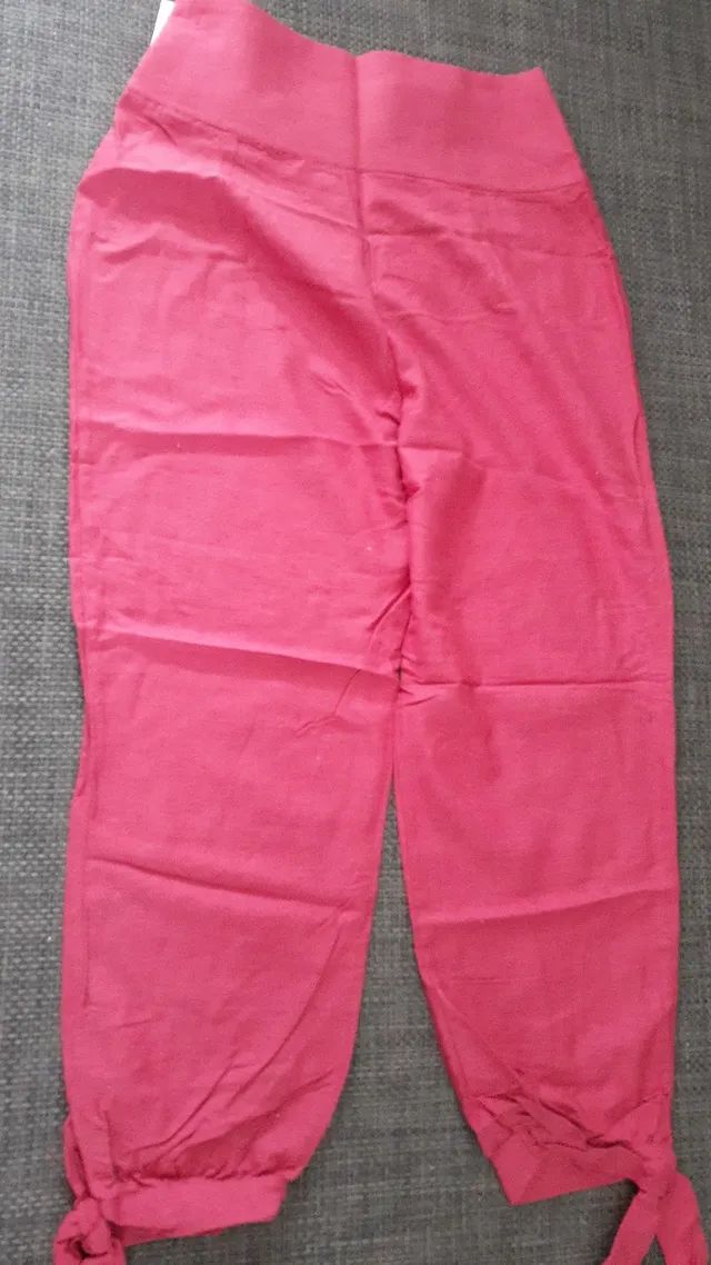Calça tamanho M, tecido de algodão, Pantalon