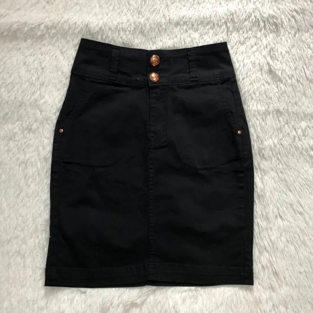 Saia jeans feminina Diva Menina 36