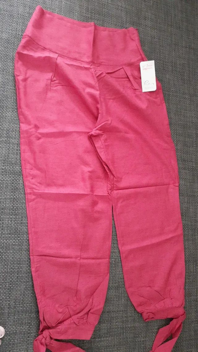 Calça tamanho M, tecido de algodão, Pantalon - Foto 2