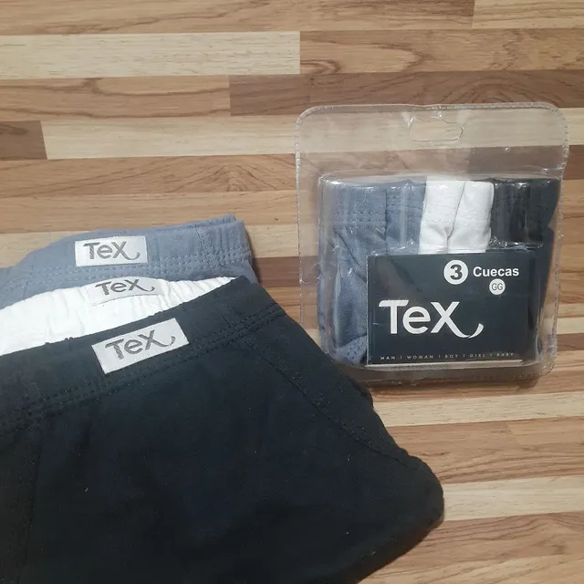 3 Cuecas Slip Algodão Tex GG