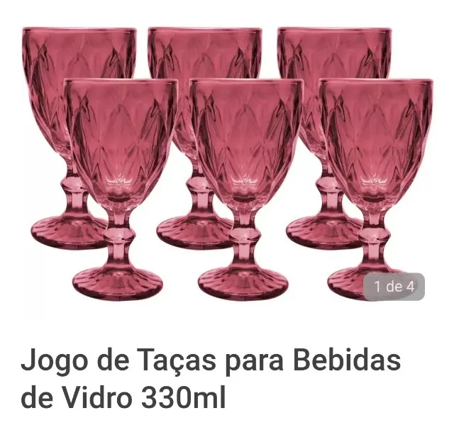 Jogo Copos Vidro Suco Agua Stella Alto 360ml 6 Peças