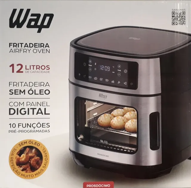 Fritadeira Elétrica WAP Air Fryer Oven Digital 12L - Loja Oficial WAP