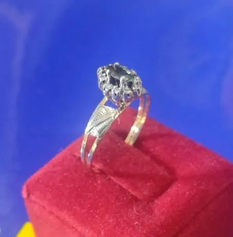 Anel Colação de Grau Formatura Feminino Aro Ouro 18 Kilates Cabeça Prata Peso 1.80 Gramas  - Foto 2