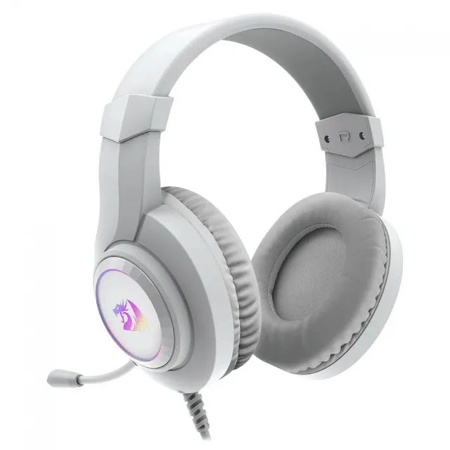Headset Gamer Redragon Hylas USB Surround 7.1 Branco H371W Led RGB - WZetta - Foto 2