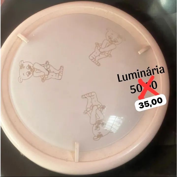 Luminária tampa de vidro