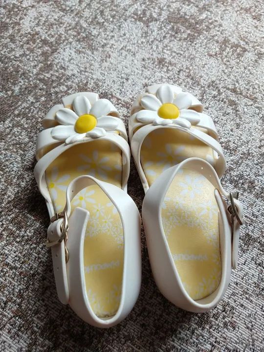 Sandália Infantil Marca Pimpolho Branca  - Foto 3