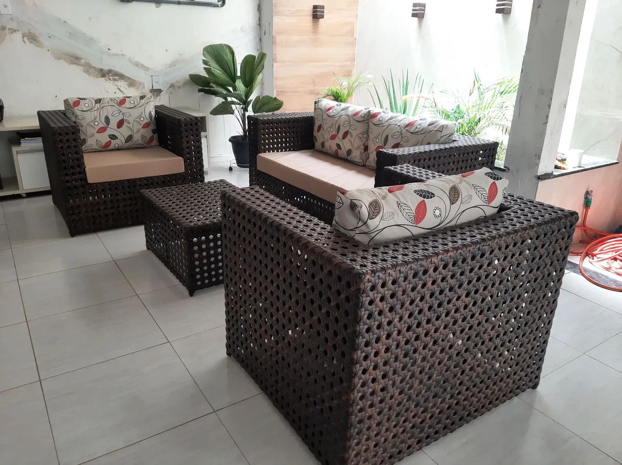 Conjunto de Sofás em Vime Novo - 2 lugares e 1 poltrona - Foto 2