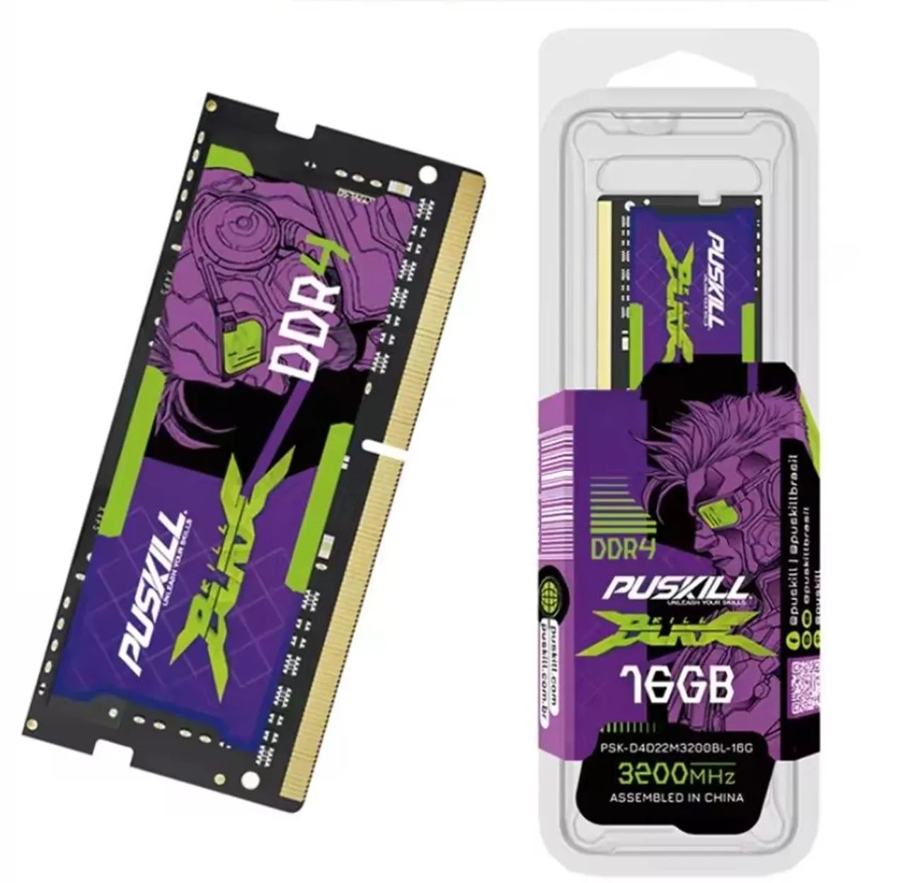Memória RAM PUSKILL DDR4 16GB 3200MHz Notebook 
