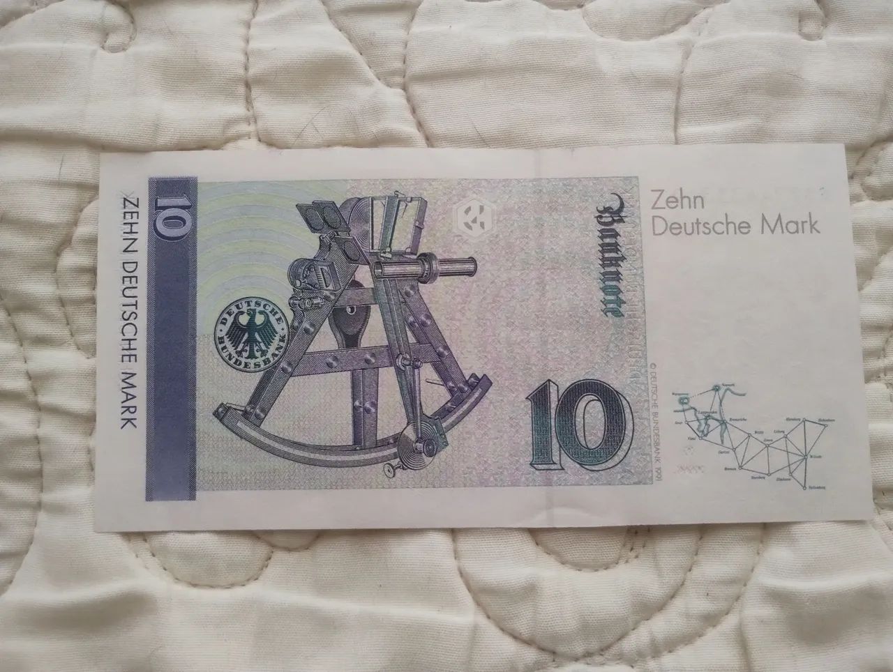 Nota de 10 marcos alemães - Carl Friedrich Gauss - Foto 2