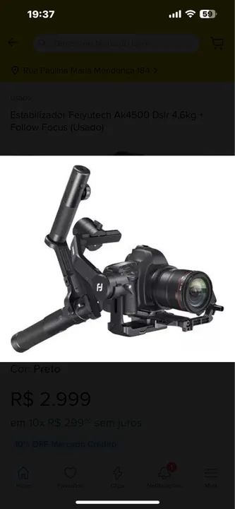 Estabilizador Feiyutech Ak4500 Dslr 4,6kg + Follow Focus (Usado) - Foto 6