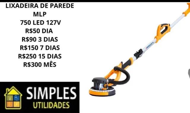 Lixadeira parede/teto girafa 750mpl menegotti locação 