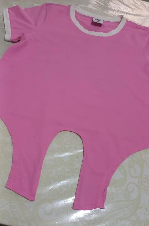 Baby look cropped tam M rosa  - Foto 4