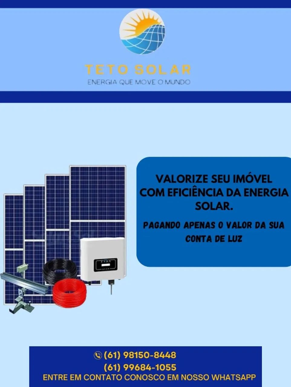 Serviço de instalação e manutenção de placas solar
