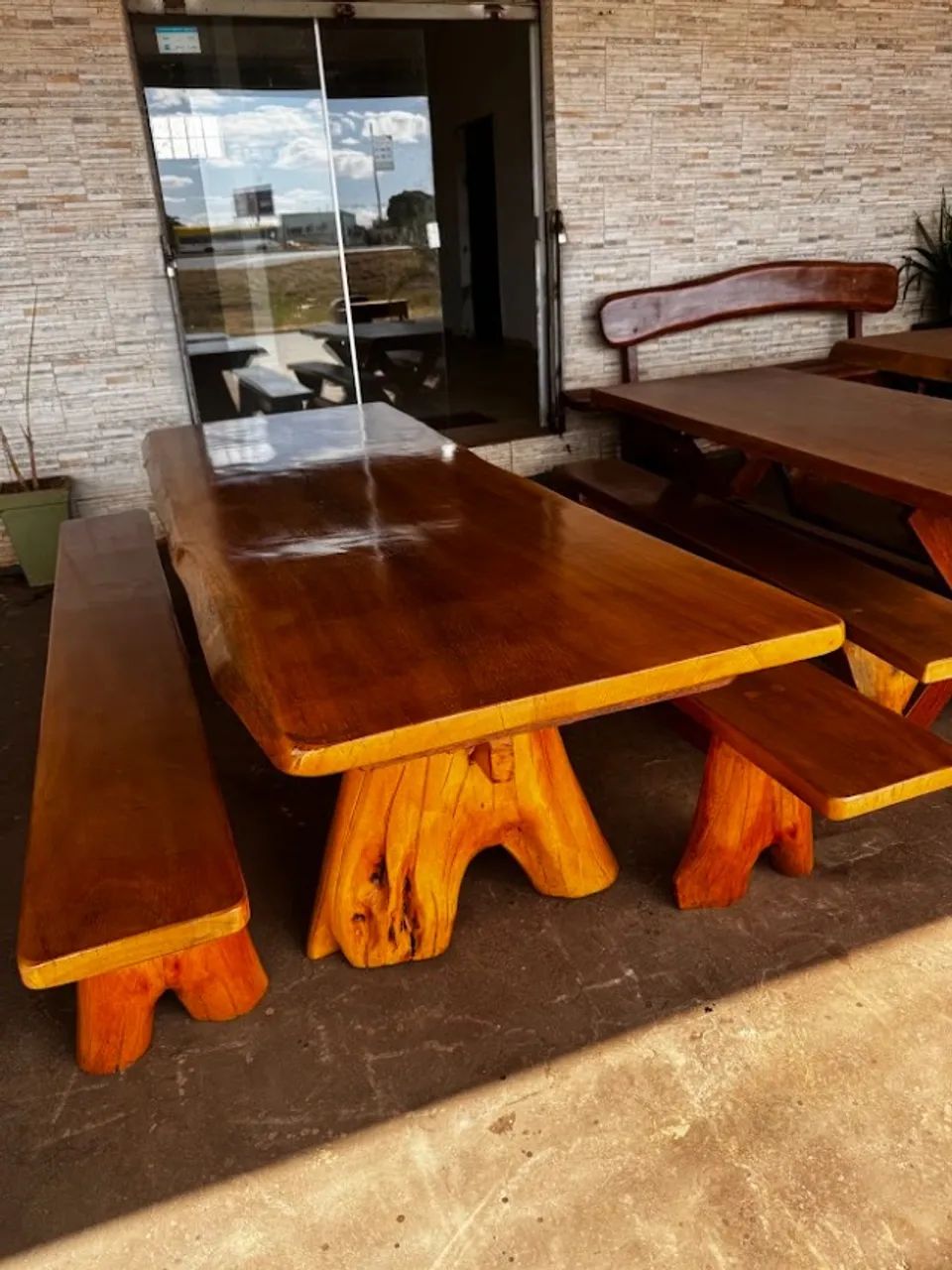 Mesas Rústicas para churrasco prancha única - Foto 4