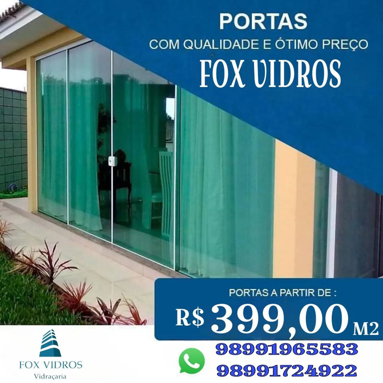 PORTAS DE VIDRO - PROMOÇÃO 