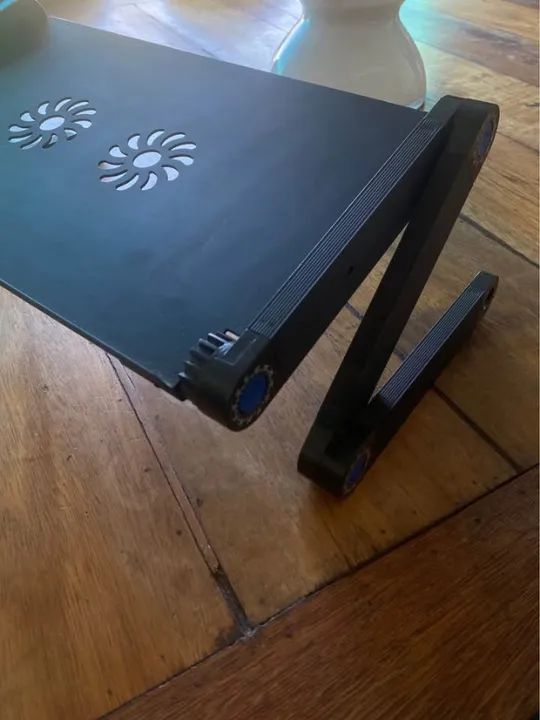 Mesinha Para Notebook Multifuncional Com Cooler Dobravel De Ferro - Foto 2