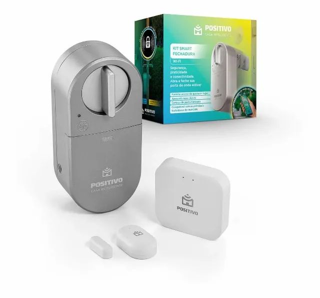 Kit Smart Fechadura Wi-Fi Positivo Casa Inteligente Compatível