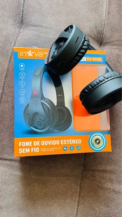 Fone de Ouvido Estéreo Sem Fio Inva KV-6708 - Foto 3
