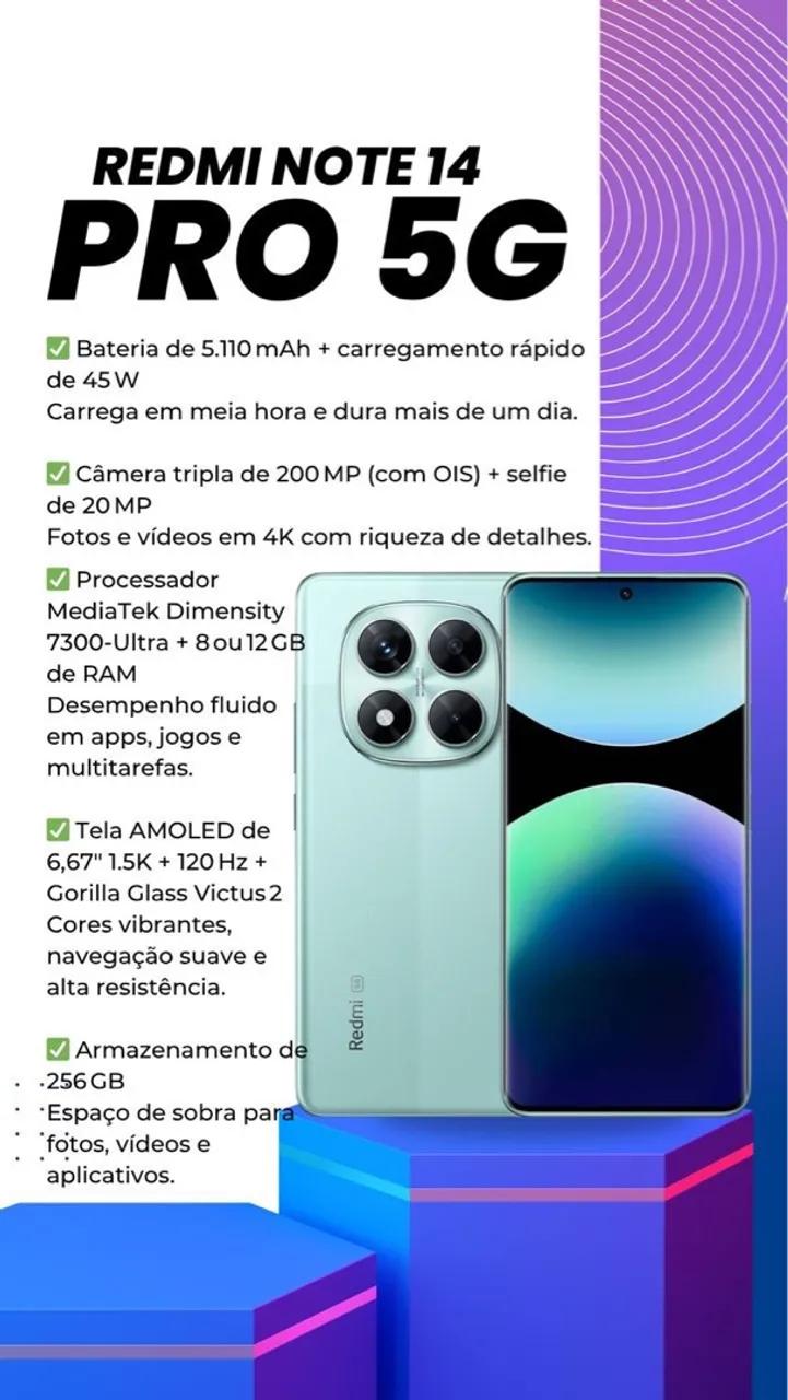 Redmi Note 14 Pro 5G, 256gb, dual Sim