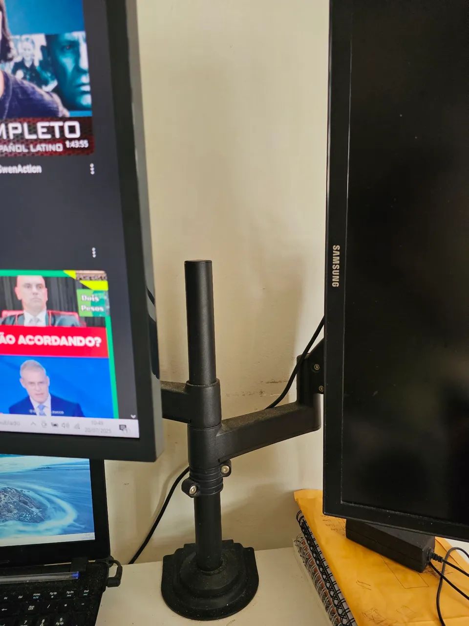 Monitor 32 polegadas 4k, mais suporte para dois monitores  - Foto 3