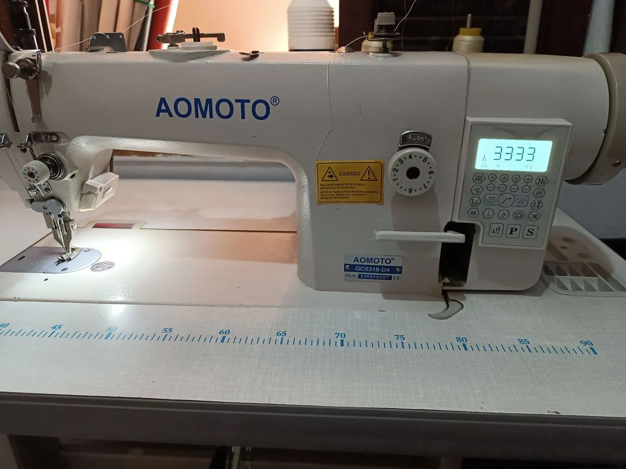 Máquina de Costura Industrial Aomoto transporte duplo   / direct drive silenciosa eletroni - Foto 2