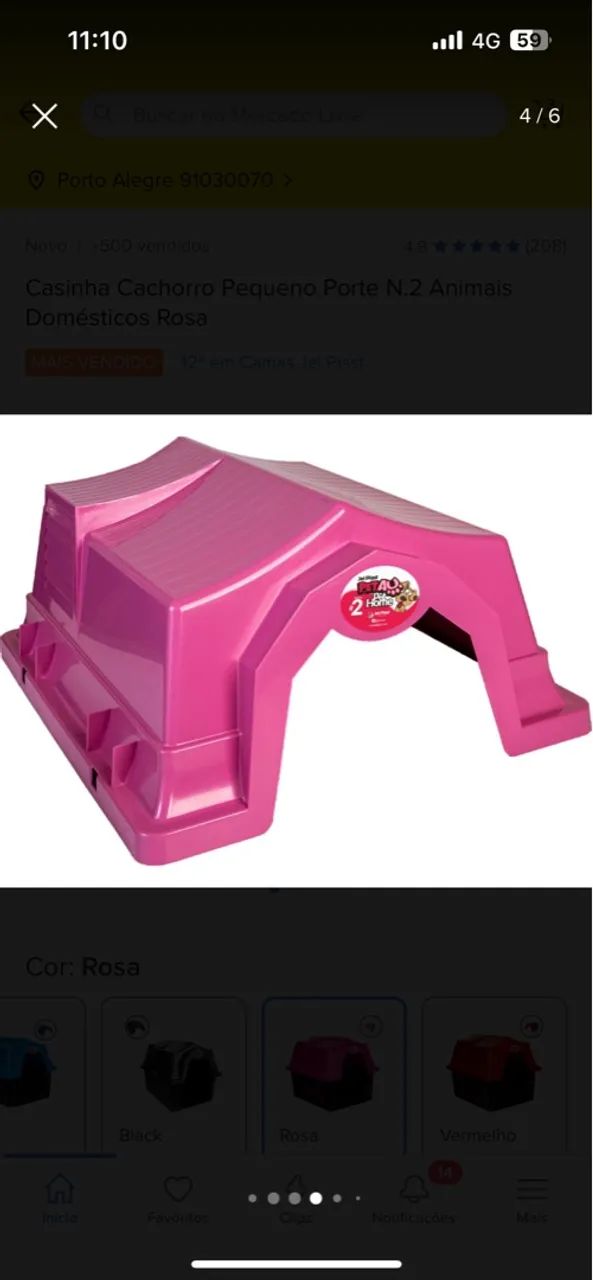 Casinha de cachorro N2 rosa - Foto 4