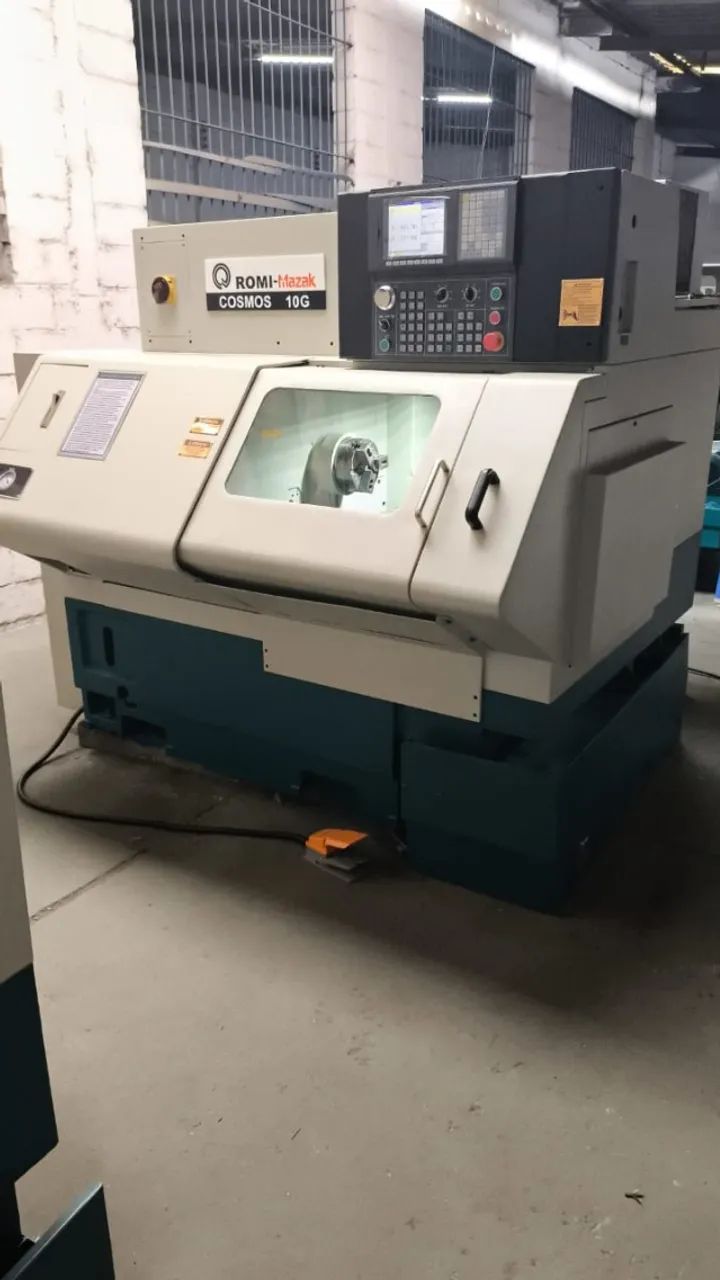 Torno CNC Romi Mazak Cosmos 10G Retrofitado Pronto para Produção