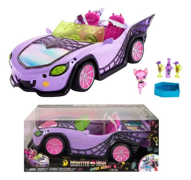 Ghoul Mobile Carro Monster High 40cm Pet E Acessórios Mattel