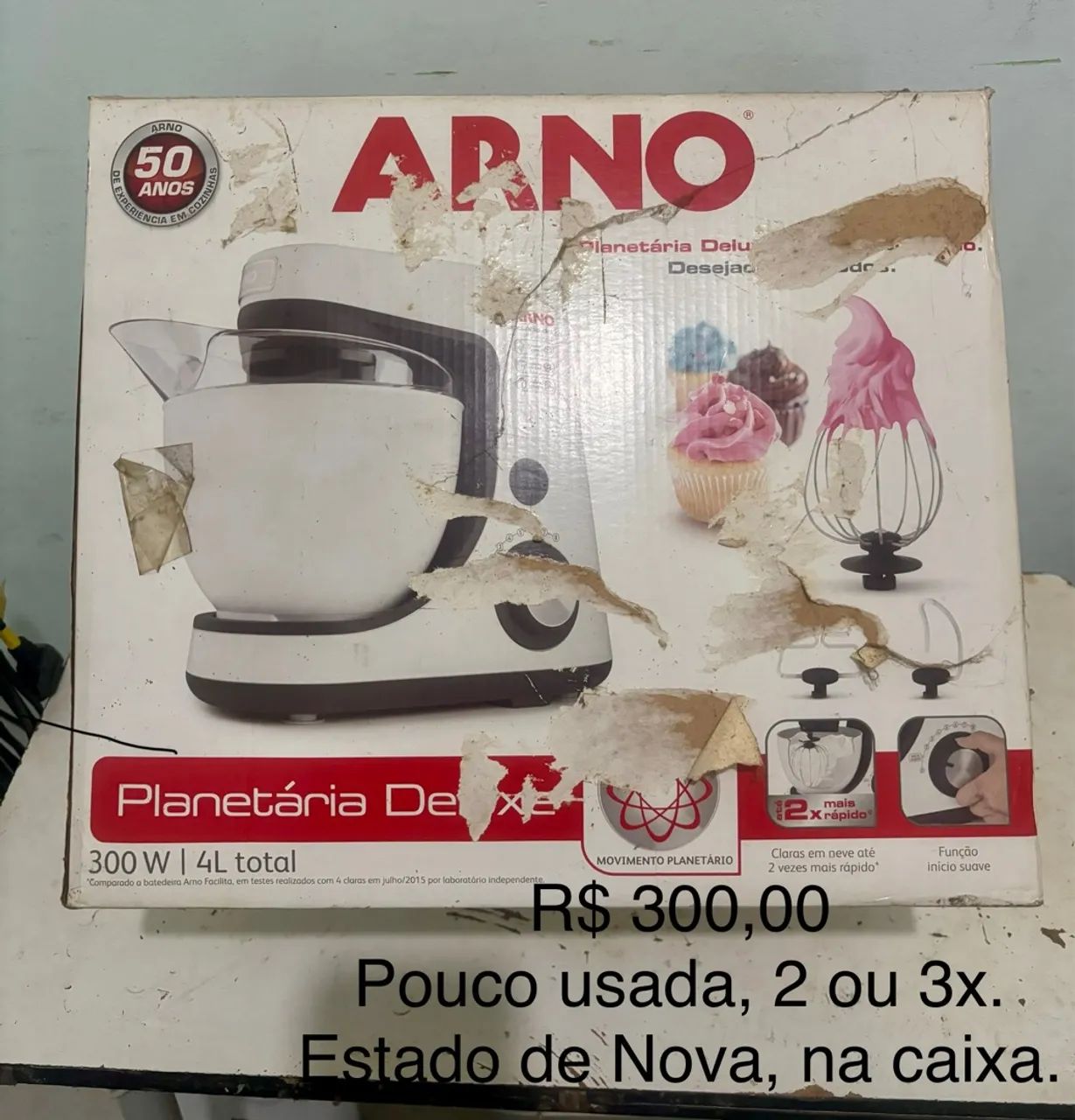 Batedeira Planetária Arno 300W 4L