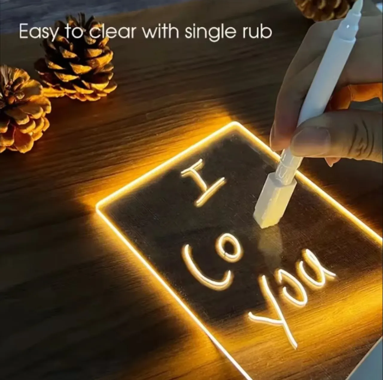 Quadro Luminoso LED: Escreva e Apague Fácil!