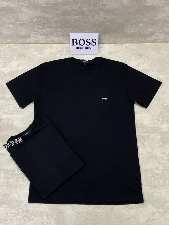 Camiseta Hugo Boss Importada - T-Shirt Logo Frontal e Ombro - Foto 5