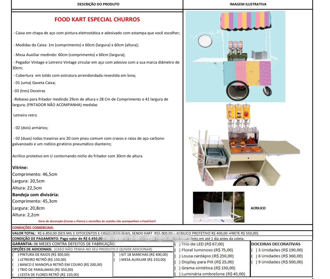 Carrinho churros gourmet ou qualquer outro ramo - Foto 3