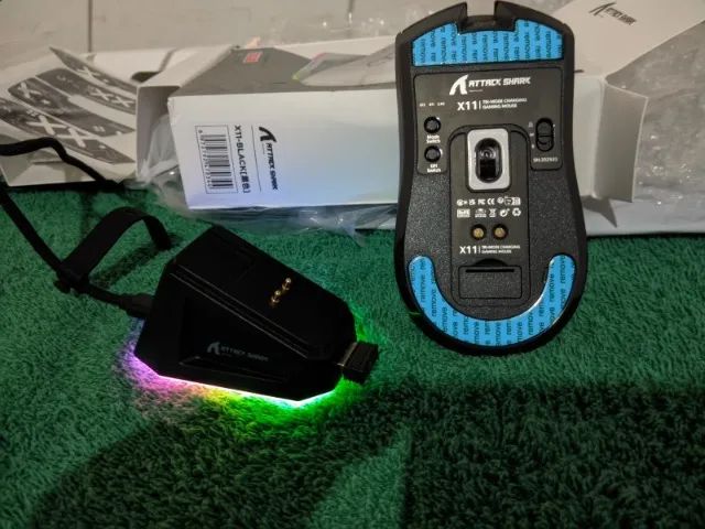 Attack Shark X11 com Dock de carregamento RGB - Foto 4