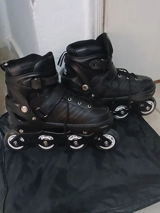 Patins Inline Adulto Preto - Foto 3