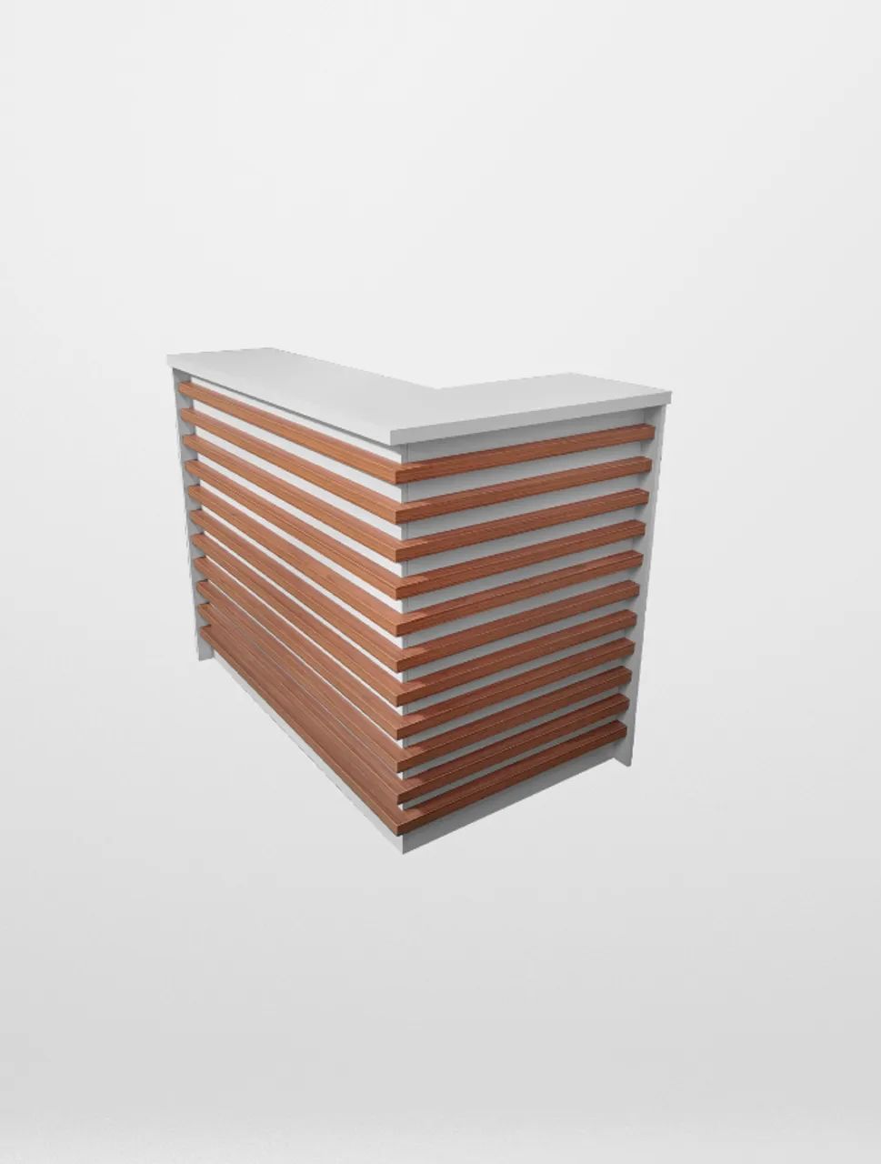 balcão em L lana todo ripado  - Foto 5