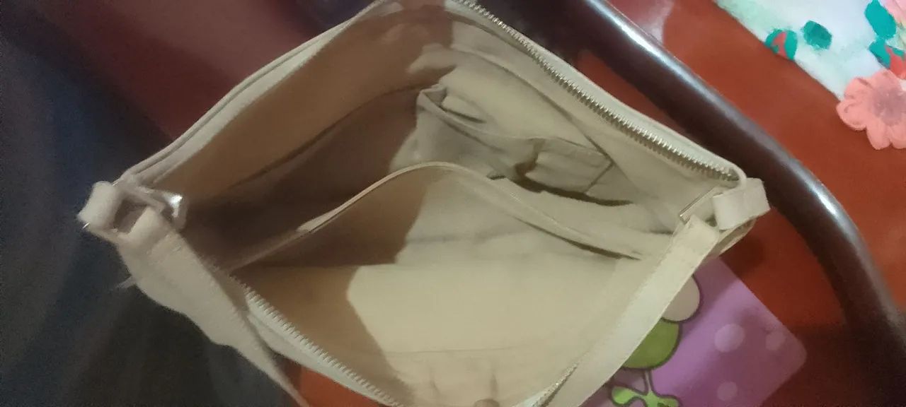 Bolsa de ombro bege - Foto 4