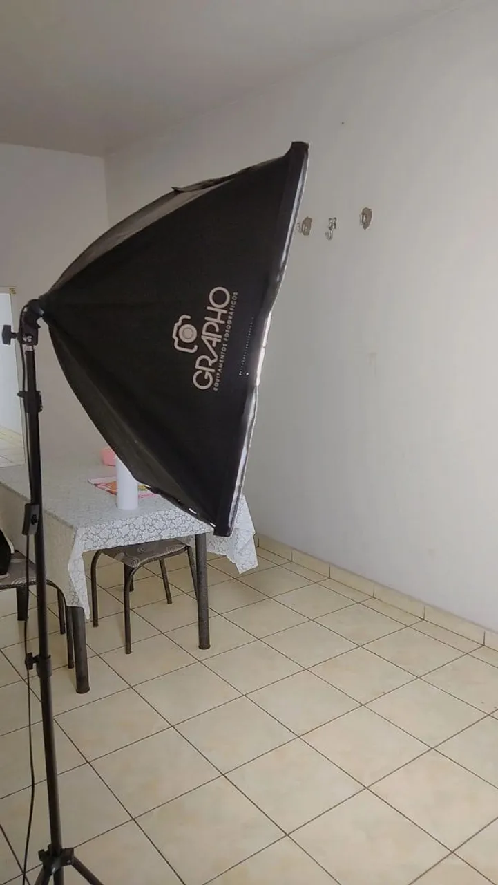 LumináriaSoftbox -Fotografia e Vídeos + Lâmpada de Led -65 w, Branco Frio