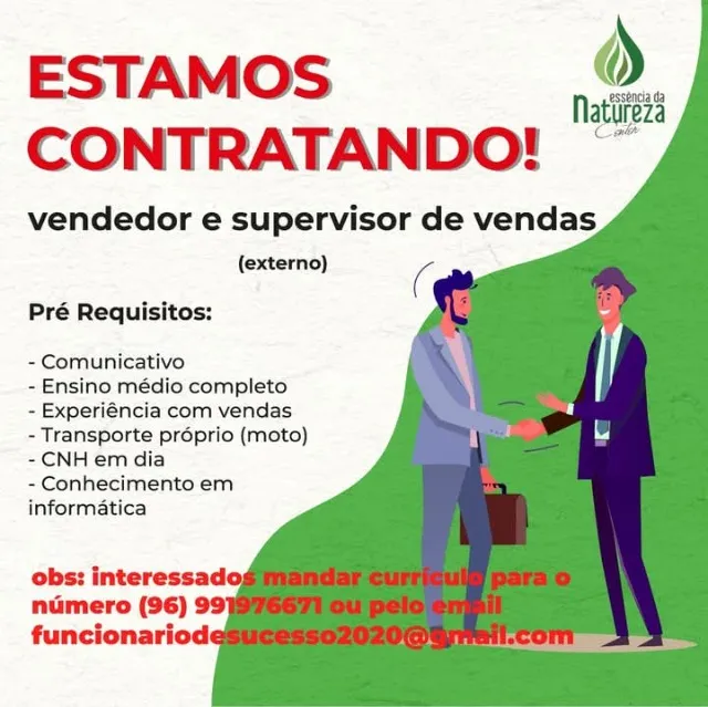 VAGAS DE EMPREGO EM MACAPA E SANTANA
