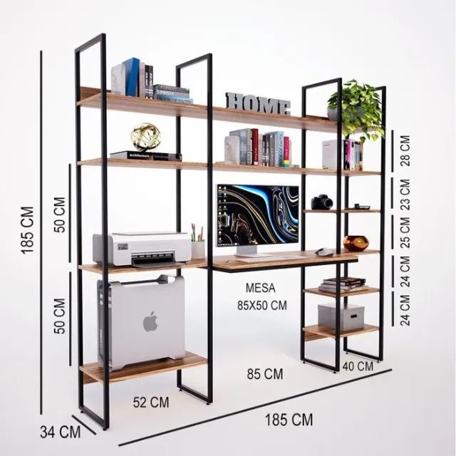 Estante, bancada, Home office  - Foto 3