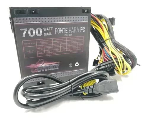 Fonte Para Pc Cowboy 700w Cb-201 Preta 115v/230v - Foto 2