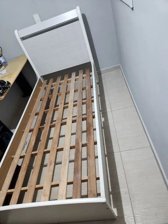 Cama Box Solteiro Branca - Foto 4