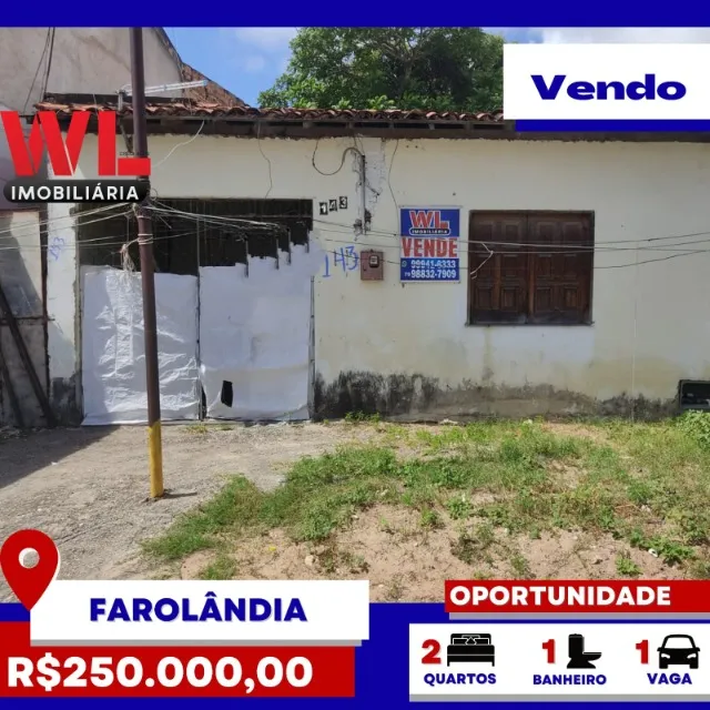 Vendo - Ótima casa, localizada na Farolândia, próxima à UNIT